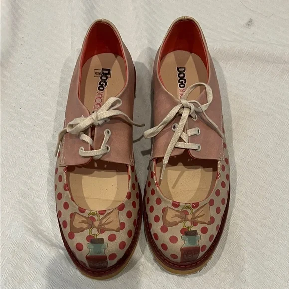 Dogo Polka Dot Lace-Up Women's Shoes - Picture 2 of 9